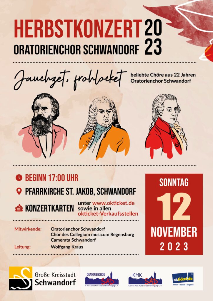 Herbstkonzert am Sonntag 12. November 2023 um 17 Uhr in der PfarrkIrche St. Jakob